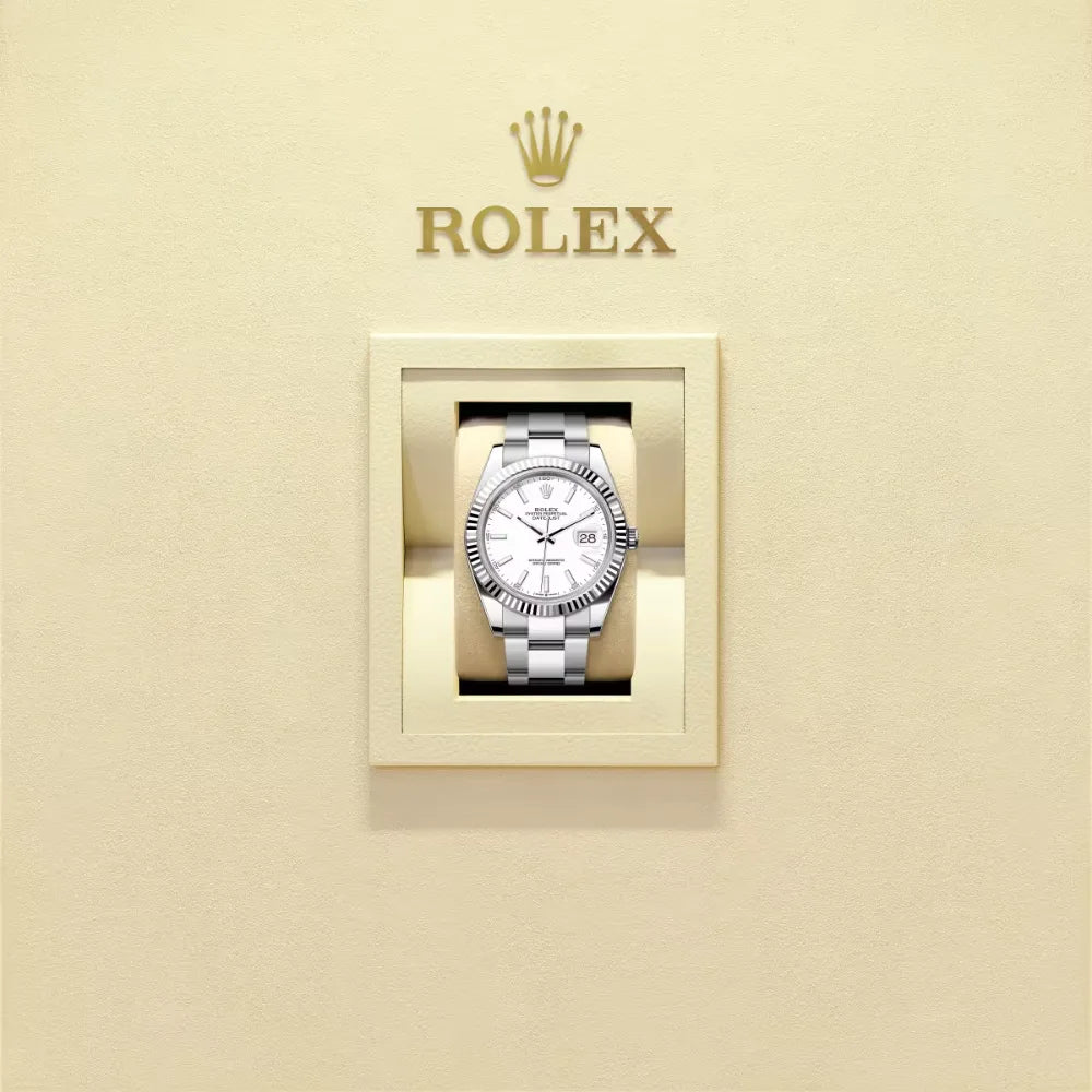 RL Datejust 41 White Dial Gold M126334-0009