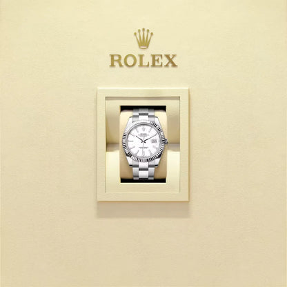 RL Datejust 41 White Dial Gold M126334-0009