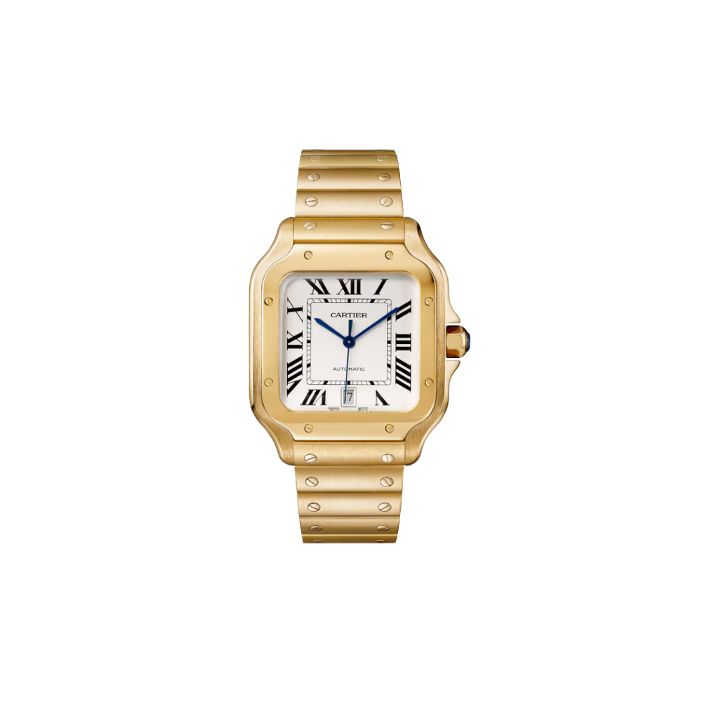 S de C Large Yellow Gold – Brown Dial