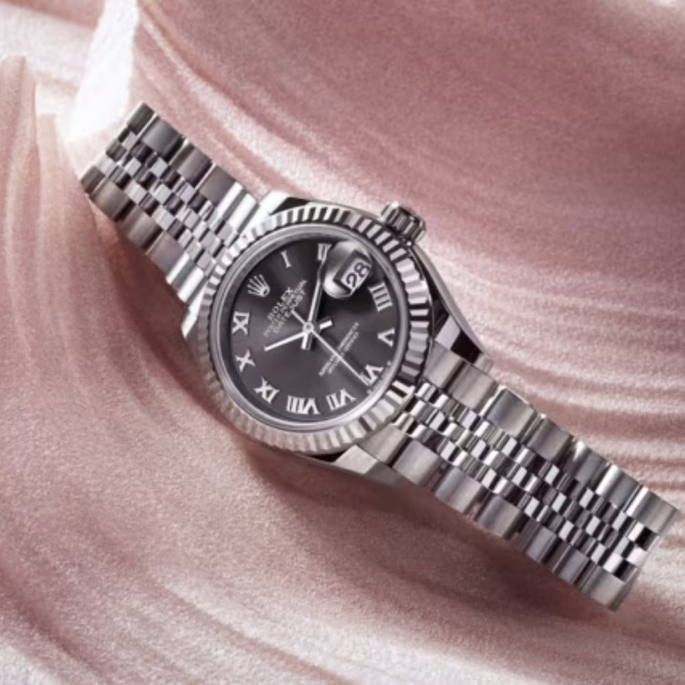RL Lady-Datejust 28, Oystersteel and 18k White Gold, Ref#279174-0021