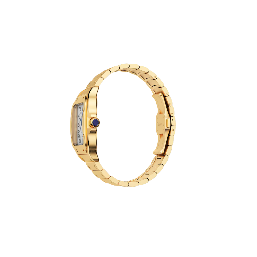 S de C Large Yellow Gold – Brown Dial