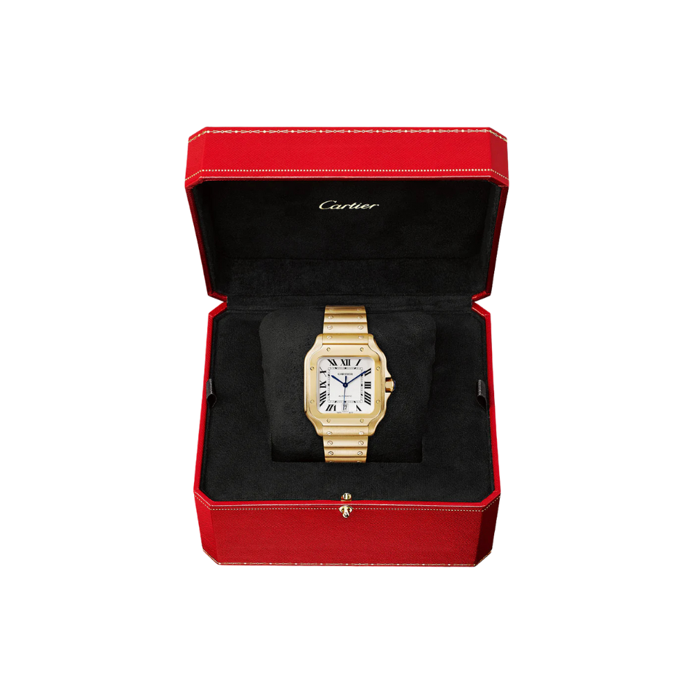 S de C Large Yellow Gold – Brown Dial