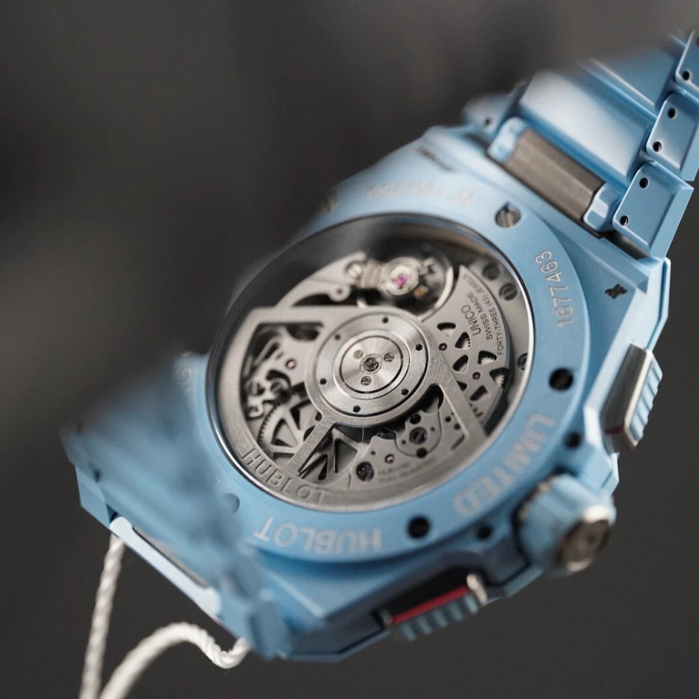 H Big Bang INTEGRATED SKY BLUE CERAMIC Ref# 451.EX.5120.EX