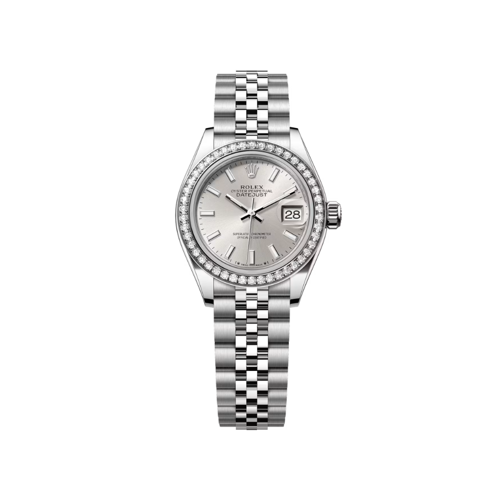 RL Lady-Datejust 28 Ref 279384RBR-0007 Oystersteel White Gold