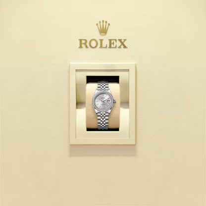 RL Lady-Datejust 28 Ref 279384RBR-0007 Oystersteel White Gold